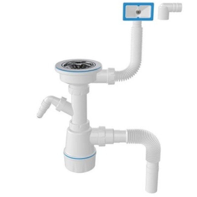 Сифон Ані Грот 1 1/2'*40 з переливом мийки (A0140EU) Сифон Ані Грот 1 1/2'*40 з переливом мийки (A0140EU)