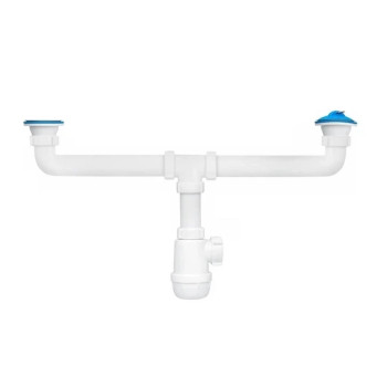 Сифон Ані Грот 1 1/2''*40 (Подвійна мийка) для кухонних мийок та раковин (A3000VEU)