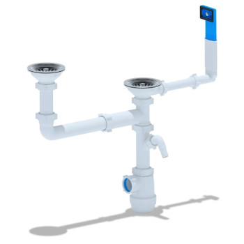 Сифон Ані Грот 3 1/2''*40 (подвійне миття) для кухонних мийок та раковин (A7700SSPEU)