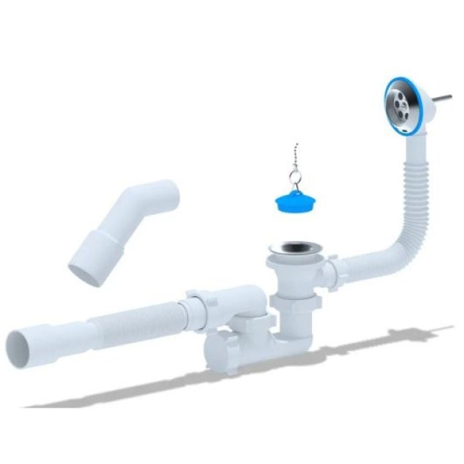 Сифон Ані сантехнічний для ванн регульований з 45*40*50 та 375*40*50 (E256EU)