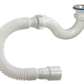 Сифон Ані 1 1/2''*40 для душових піддонів, з гнучкою трубою 40*50 та трубою 45*40 (E216EU)