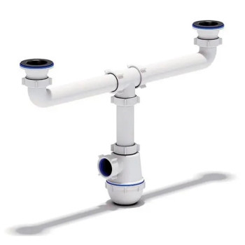 Сифон Ані Грот 1 1/2'*40 подвійний з відведенням прання. машини (A3500EU)