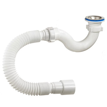 Сифон 1 1/2''*40 для душових піддонів, з гнучкою трубою 375*40*40/50, з трубою 45*40/50 (E116EU)