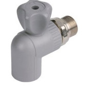 PP-R шаровой угловой кран для радиаторов 20x1/2'