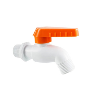 Кран носа білий червона ручка 1/2