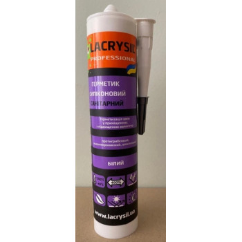 LACRYSIL Герметик силиконовый санитарный белый 280г