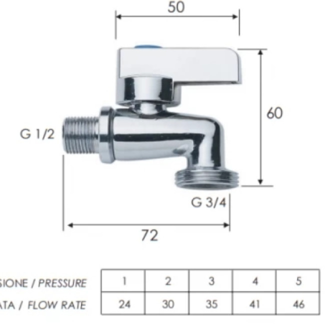 кран пральний 197