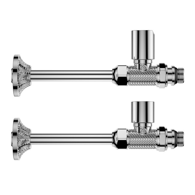 Набор прямого радиаторного вентиля хром с удлинителем MIRAYA LOTUS