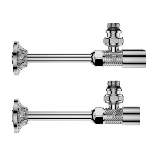 Набор углового радиаторного вентиля хром с удлинителем MIRAYA LOTUS