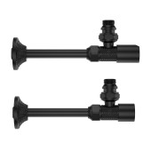 Набор углового радиаторного вентиля черный мат с удлинителем MIRAYA LOTUS