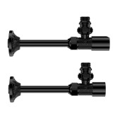 Набор углового радиаторного вентиля черный глянец с удлинителем MIRAYA LOTUS