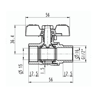 Кран кульовий FB13 ZEGOR 2